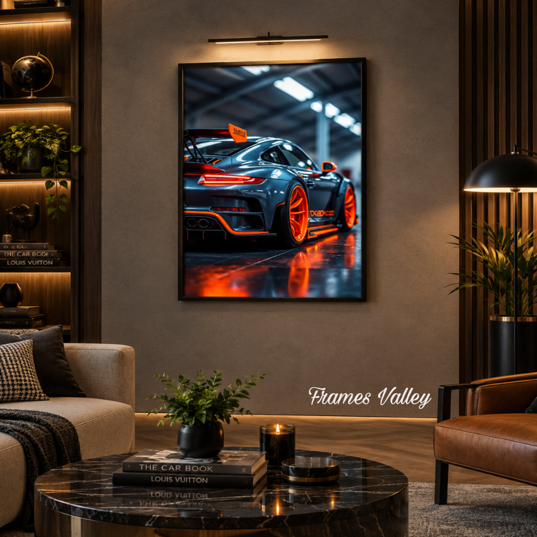 Luxury Sports Car Wall Art for Office and Room Decor