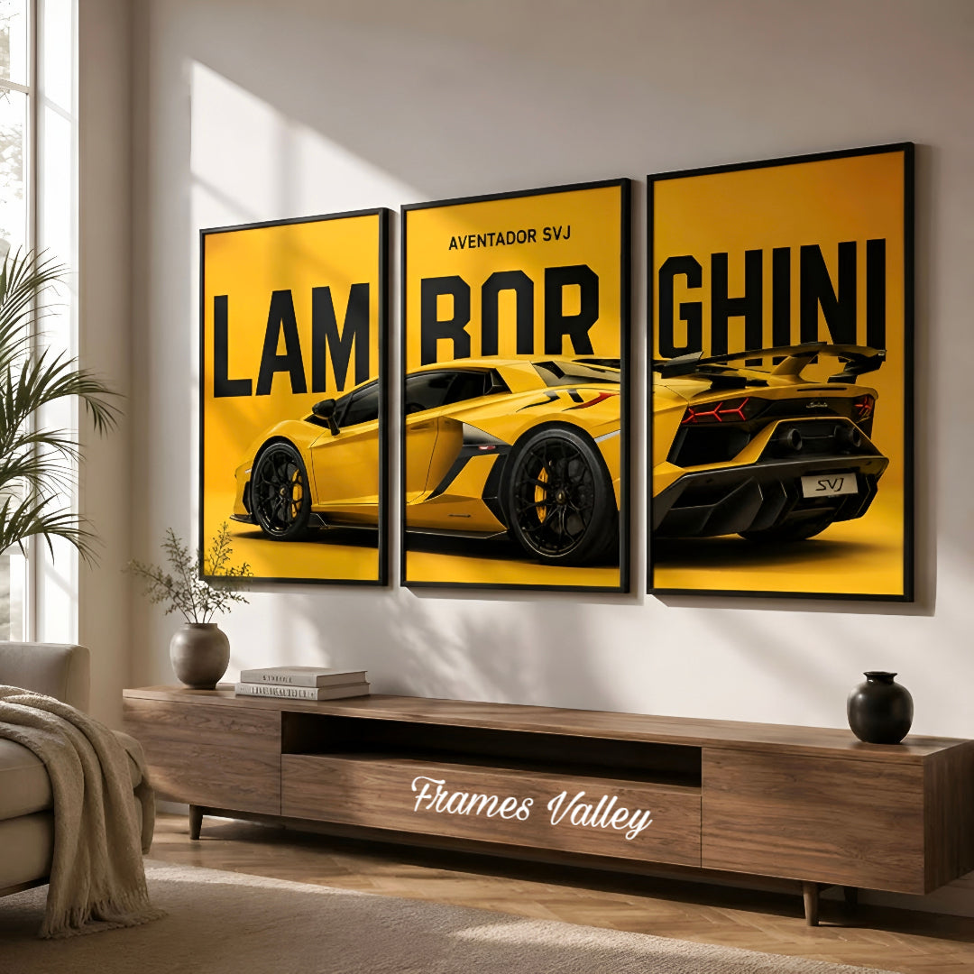 Lamborghini Aventador SVJ Wall Art – Luxury Car Wall Frames