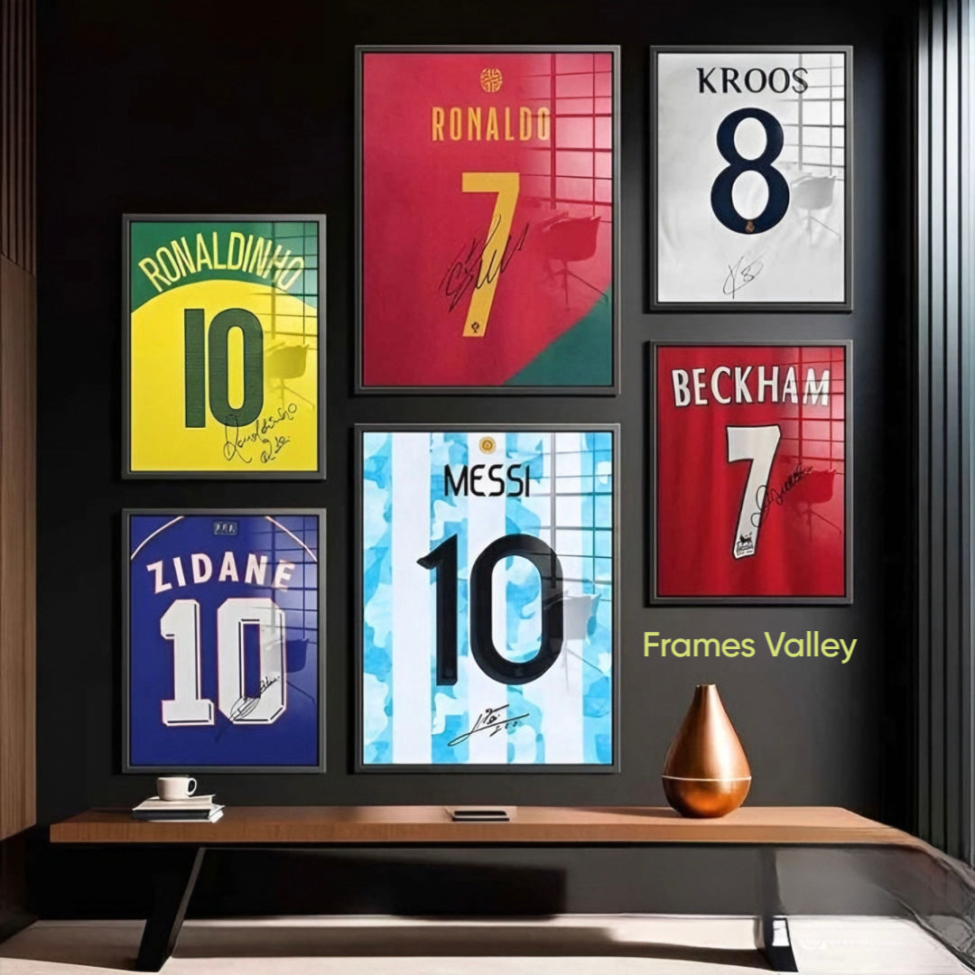 Football Legends Wall Art Set of 6