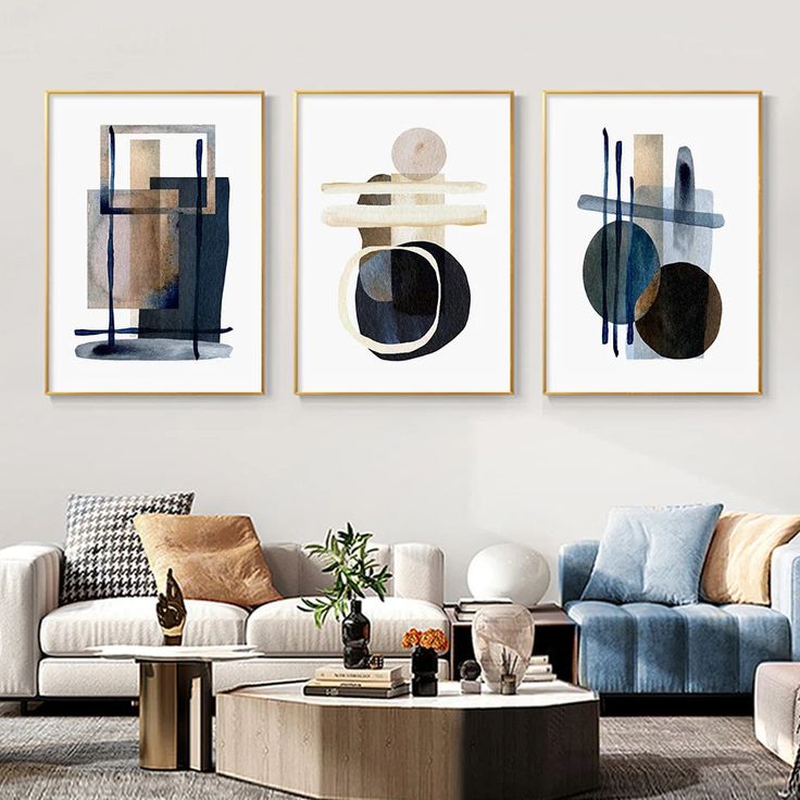 Contemporary Colorful Abstract Art- Set of 3