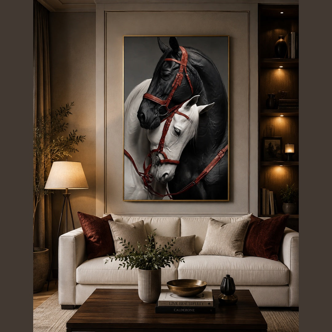 Black & White Horse Wall Art