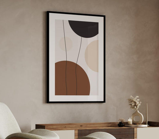 Modern Abstract Geometric Triptych Wall Art
