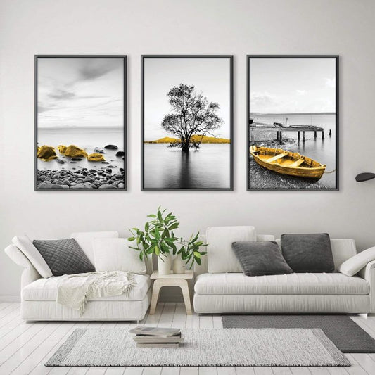 Modern Abstract Triptych Wall Art Set of 3