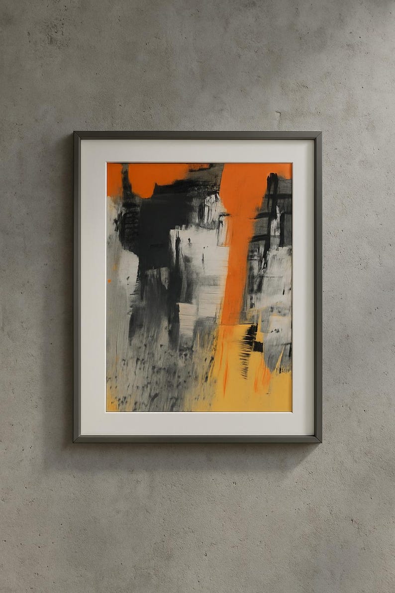 Urban Expressionist Abstract Wall Art - Set of 3 Wall Frames
