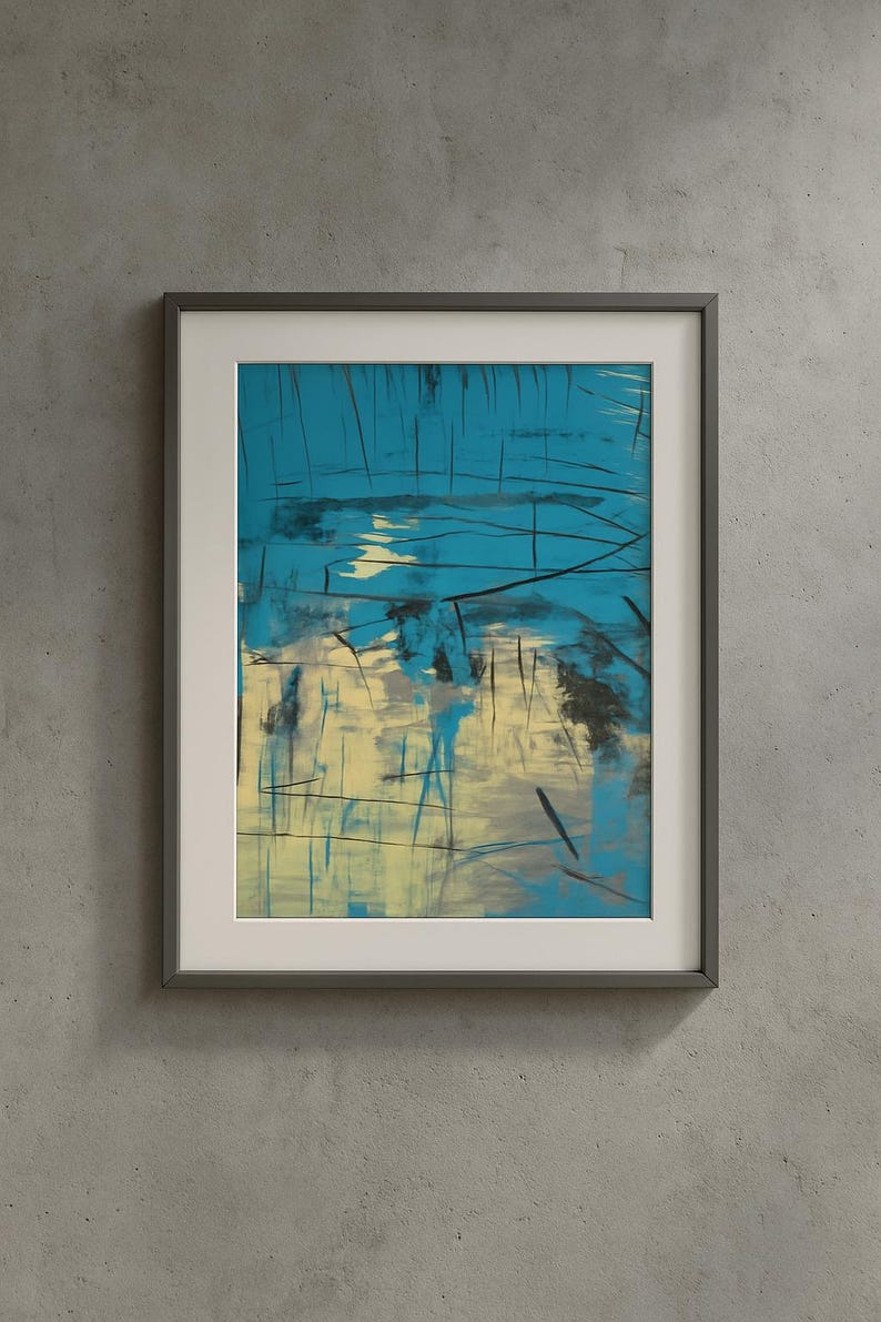 Urban Expressionist Abstract Wall Art - Set of 3 Wall Frames