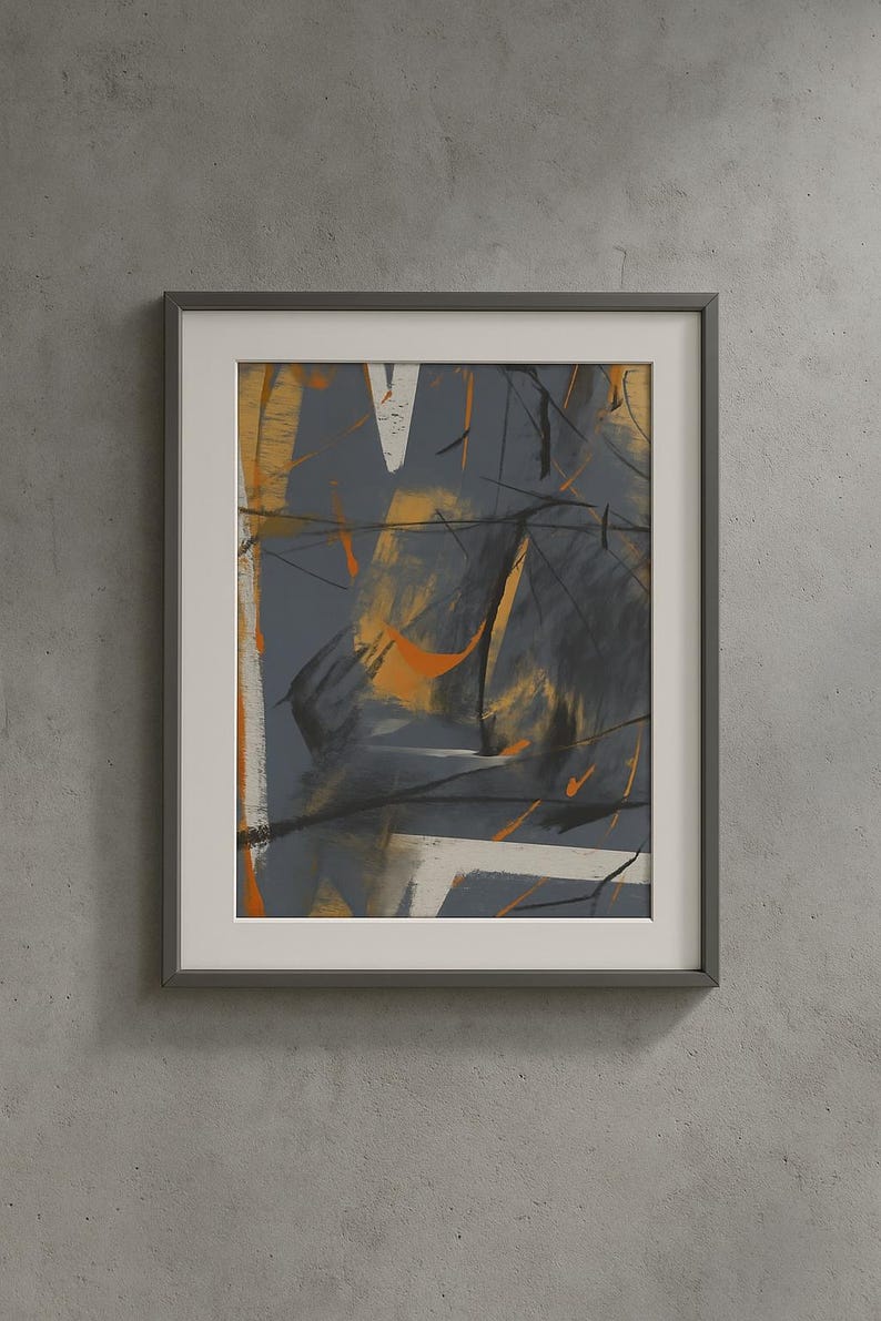 Urban Expressionist Abstract Wall Art - Set of 3 Wall Frames