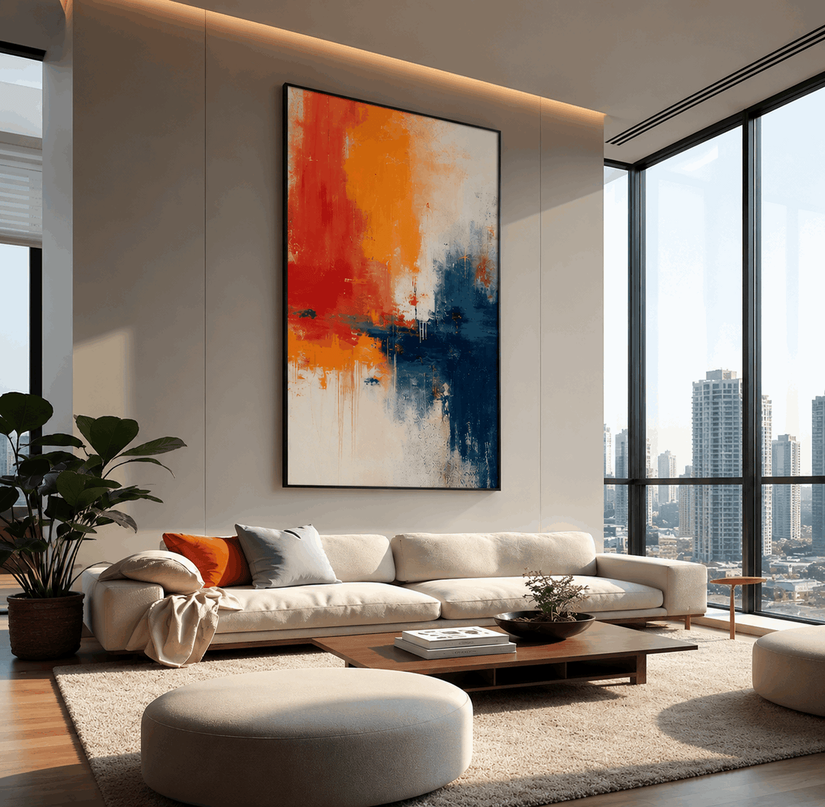 Modern Abstract Color Fusion Wall Art
