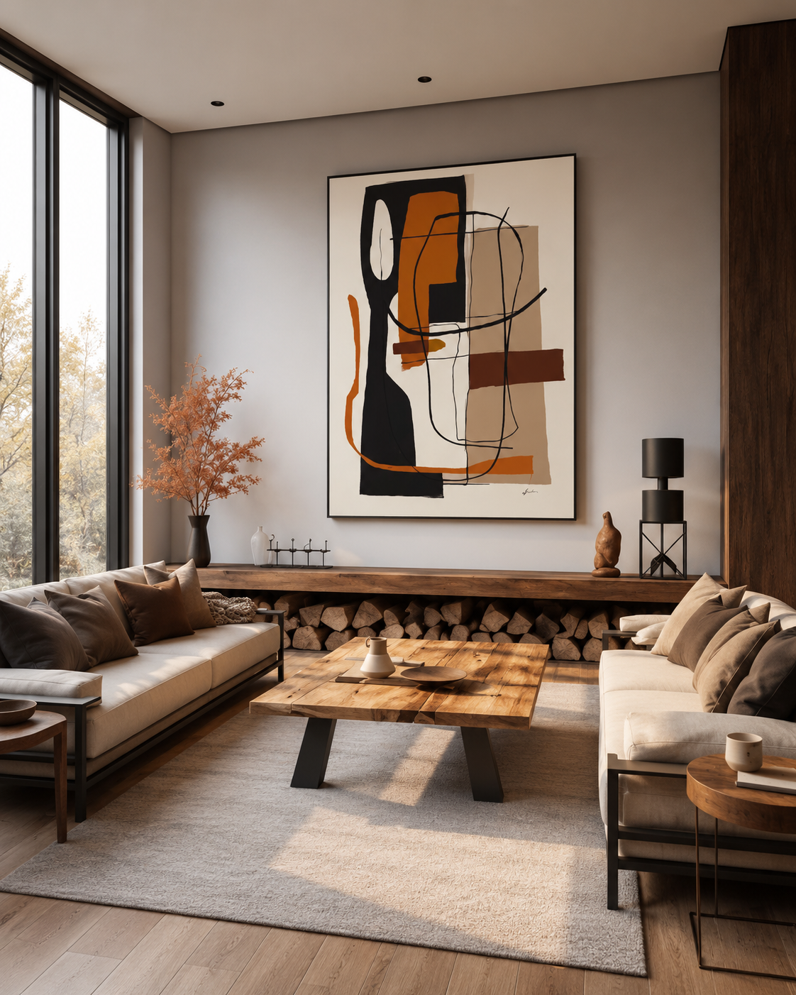 Modern Abstract Line Art Wall Frame