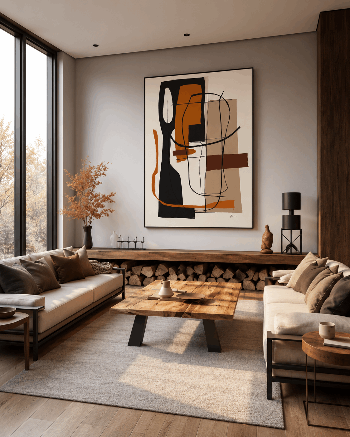Modern Abstract Line Art Wall Frame