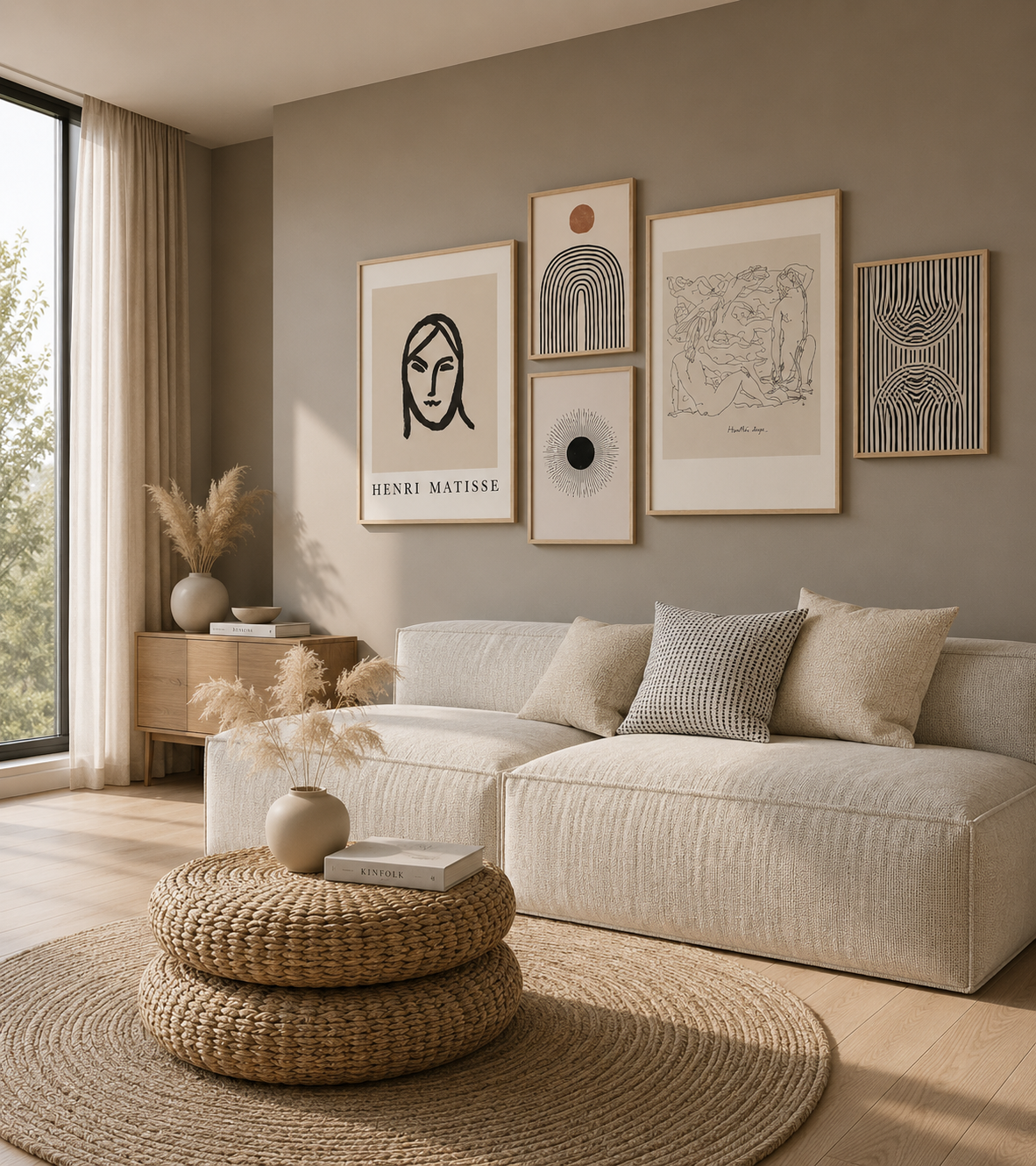 Modern Abstract Gallery Wall Frame Set of 5