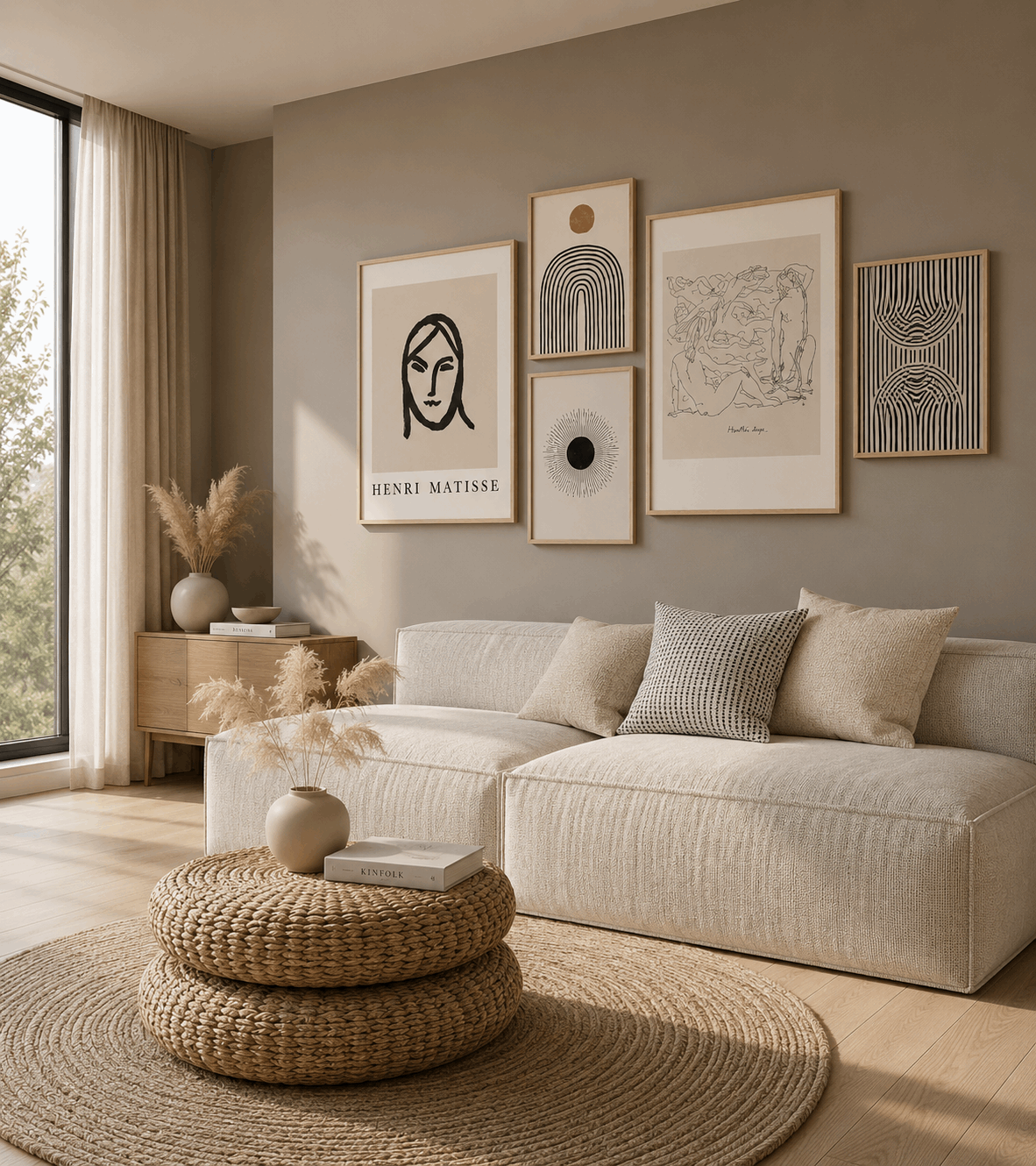 Modern Abstract Gallery Wall Frame Set of 5