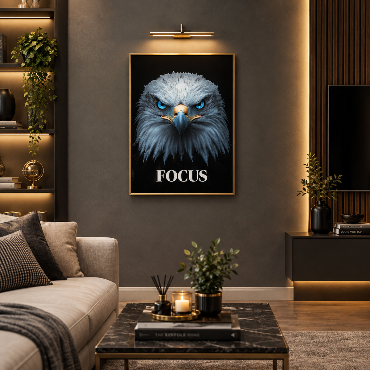 Focus Eagle Wall Art – Motivational Wall Design Art
