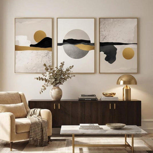 Modern Abstract Wall Art - Set of 3 Wall Frames