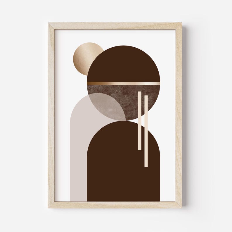 Modern Boho Botanical Abstract Wall Art - Set of 3 Wall Frame