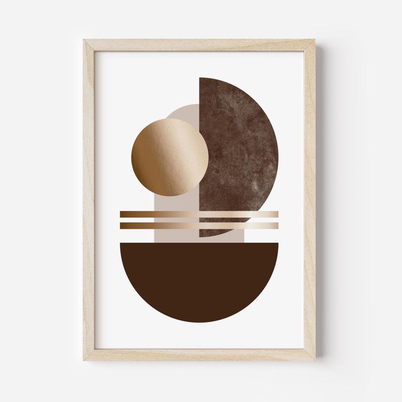Modern Boho Botanical Abstract Wall Art - Set of 3 Wall Frame