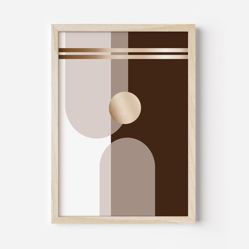 Modern Boho Botanical Abstract Wall Art - Set of 3 Wall Frame