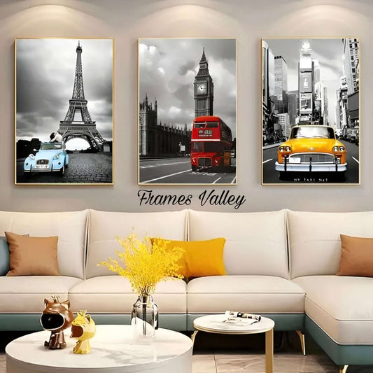 Eiffel Tower, Big Ben & New York