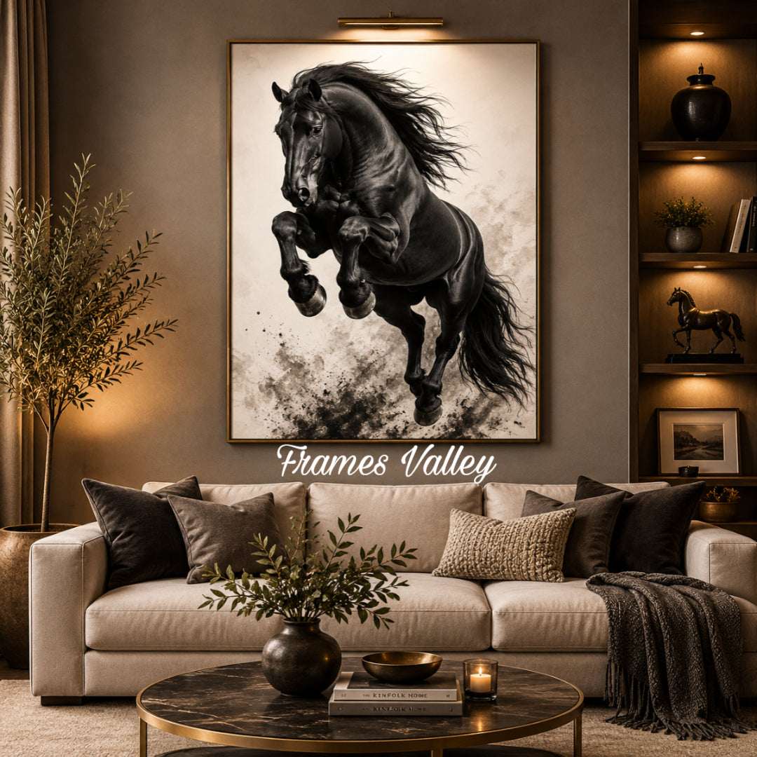 Majestic Black Horse Wall Art