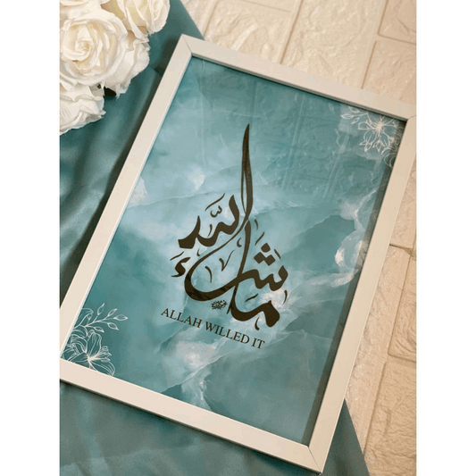 Allah Willed It” Wall Art | Premium Modern Islamic Decor