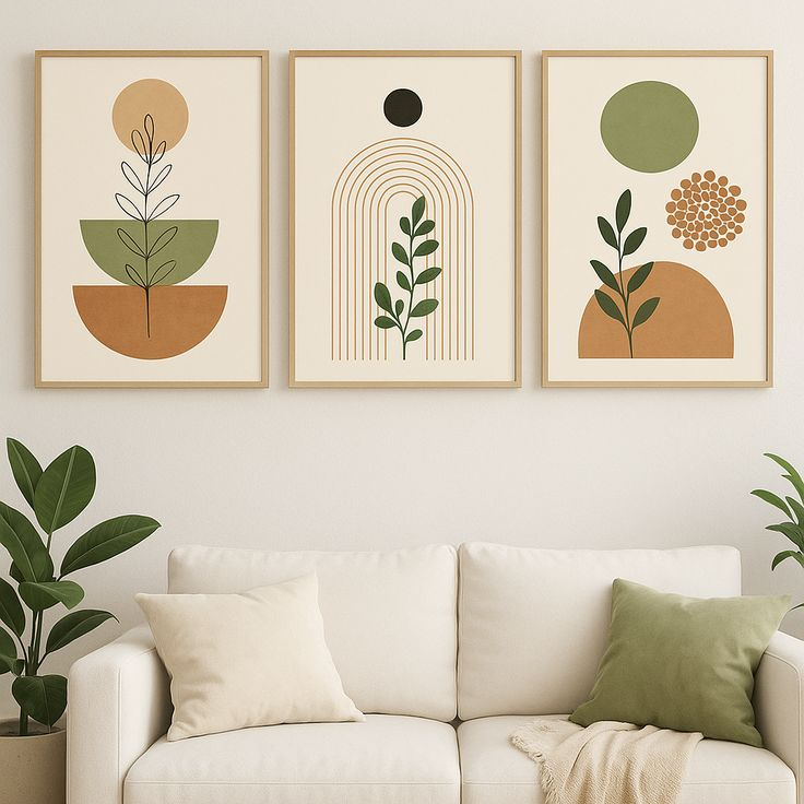 Minimalist Botanical Wall Art Set of 3