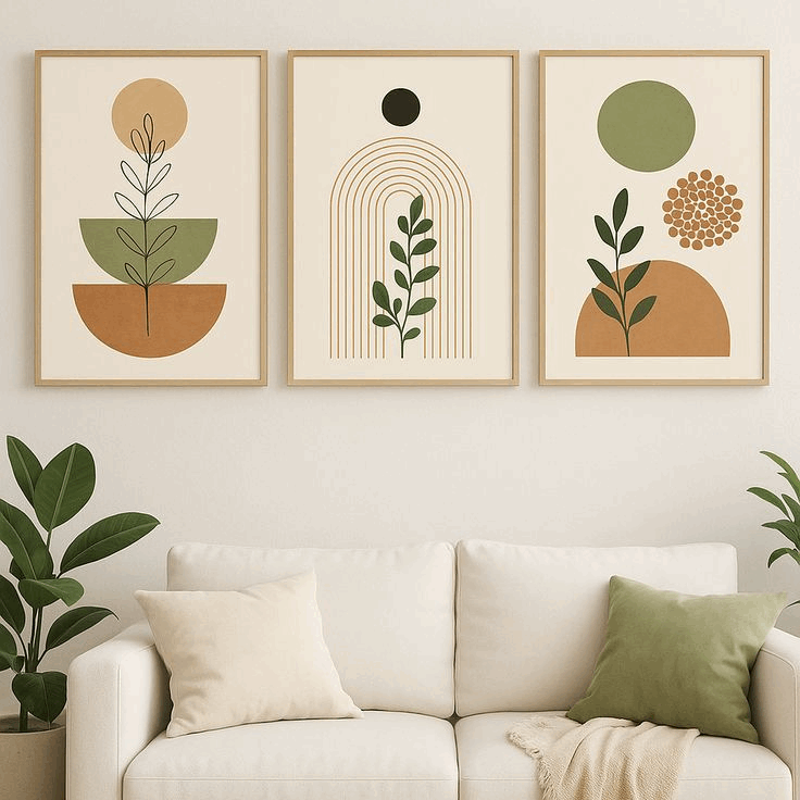 Minimalist Botanical Wall Art Set of 3