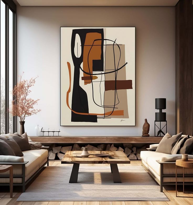 Modern Abstract Line Art Wall Frame
