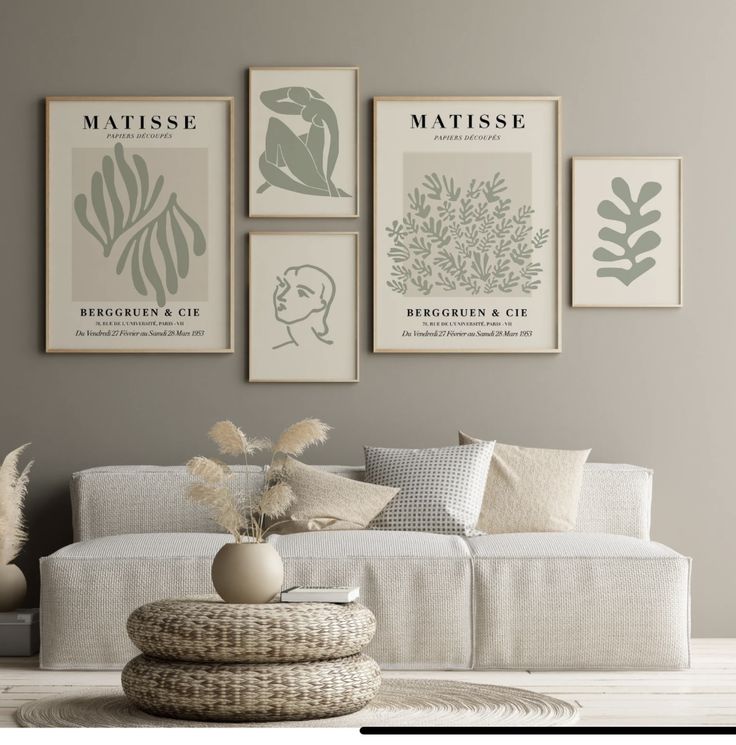 Scandinavian Botanical Wall Frame Set of 5