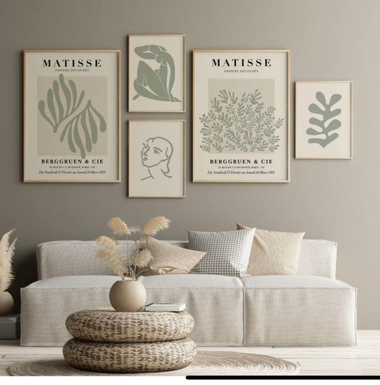 Scandinavian Botanical Wall Frame Set of 5