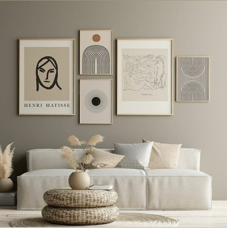 Modern Abstract Gallery Wall Frame Set of 5