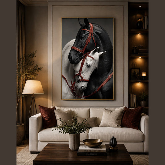 Black & White Horse Wall Art