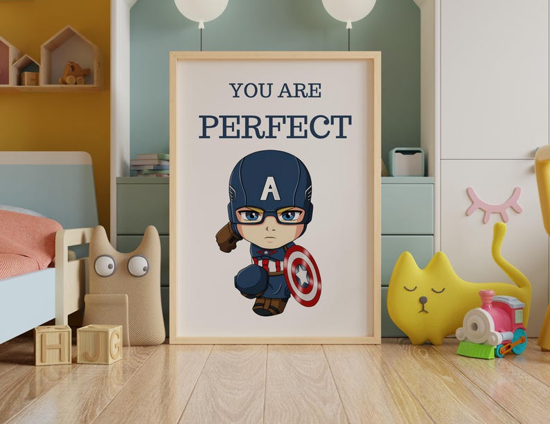 Marvel Superhero Inspirational Wall Art Set